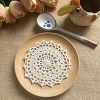 10CM coton dentelle Table napperon tissu Pad Crochet tasse verre caboteur napperon napperons porte-tasse