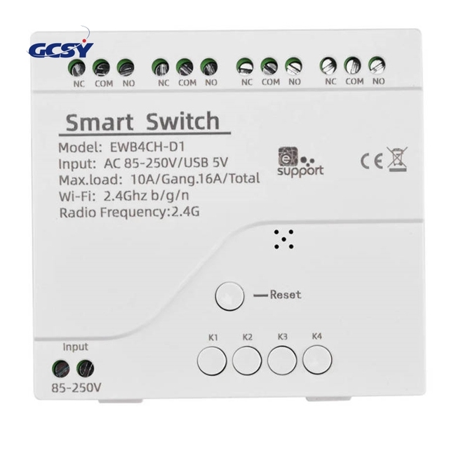 Tuya RF 433mhz WIFI Switch Module AC/DC 7-32V 1/2/4 Channel Wireless Relay Smart Life APP Remote Control Alexa Googole Home