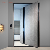 Puertas de Entrada de Seguridad Pivotantes Modernas de Acero Inoxidable Antirrobo para Uso Comercial en Exteriores
