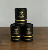 Boîtes d'emballage de luxe personnalisées en papier recyclé noir et or pour huiles essentielles et parfums, tubes en papier pour cosmétiques