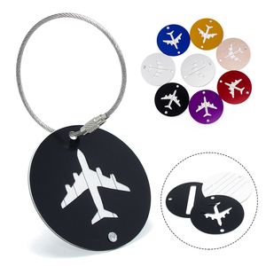 <span class=keywords><strong>Étiquette</strong></span> de bagage promotionnelle, accessoires de voyage, <span class=keywords><strong>étiquette</strong></span> de valise, <span class=keywords><strong>étiquette</strong></span> de nom, boucle en fil métallique en acier, <span class=keywords><strong>étiquette</strong></span> de bagage en aluminium anodisé - Product Image 2