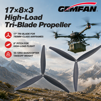 Hélice de drone UAV GEMFAN 17X8X3, hélice en fibre de verre et nylon de 17 pouces, forte charge, poussée stable pour drone à grande envergure, moteur 5330