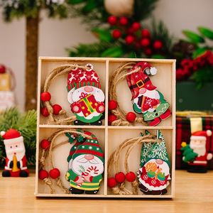 High Quality Eco-friendly <b>Wooden</b> <b>Christmas</b> Snowman <b>Tree</b> Decorations Pendants Ornaments Customizable Hanging Fast Delivery - Product Image 3