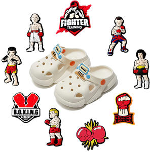 Breloques de chaussures de boxe en PVC, populaires et tendance, pour l'entraînement et le sport, avec motifs de combattants et d'académies de boxe - Product Image 6