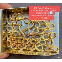 Accessoire de connexion pour bijoux DIY Laifude, fermoir en forme de huit en or 18 carats, moissanite et zircon, pour la fabrication de colliers et bracelets