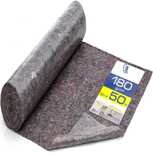 1 m x 50 m 180G/m² Maler vlies | Fleece mit Auslaufs chutz für den Boden abdecken | 1 Rollens chutz vlies mit PE-Folie - Product Image 1