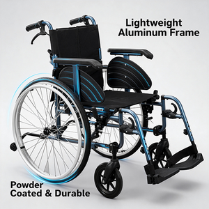 Lightweight Aluminum Manual Wheelchair 14.8kg Foldable Medical <strong>Mobility</strong> <strong>Chair</strong> - Product Image 1