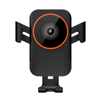 Support de téléphone intelligent pour voiture avec chargeur sans fil Type-C à charge rapide, fixation automatique sur grille d'aération - Compatible multi-appareils et pratique
