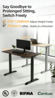 Bureau assis-debout électrique moderne à double moteur, réglable en hauteur sur 3 niveaux, avec pieds réglables, pour SAA Australie