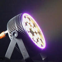 Nouvelle lampe LED Par Slim avec anneau LED 18x18W RGBWA UV 6-en-1, éclairage de scène DMX512 pour événements religieux, soirées DJ, bars et spectacles