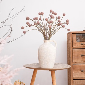 Fleurs artificielles Plain Realm, tige unique, boule dorée, décoration d'automne, décoration intérieure, accessoires d'extérieur, fleur en plastique et soie - Product Image 1