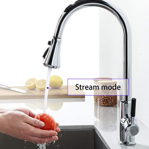 <span class=keywords><strong>Robinet</strong></span> d'évier de cuisine chromé, 2 pièces, tête de pulvérisation de remplacement avec 3 Modes - Product Image 3