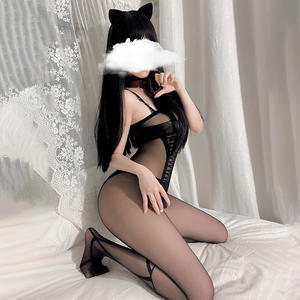 Erotische full-body fishnet panty's, sexy doorschijnende lingerie bodysuit voor romantische rollenspelletjes - Product Image 3