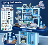 Mini-cuisine pour enfants, ensemble de jeu de simulation de cuisine, jeu d'imitation avec sortie d'eau, coffret cadeau éducatif d'anniversaire