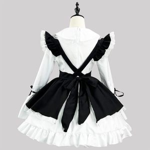 Cute Japanese Lolita Maid Outfit Black White Dress Set S 4XL Anime Cosplay Costume - Product Image 4