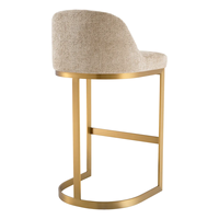Tabouret Haut Scandinave Moderne Contemporain en Métal et Tissu, Cadre Chromé, Durable et Écologique pour Bar à Domicile
