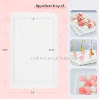 Juego de Soportes para Pastel de Metal Modernos de Alta Calidad, 10 Piezas, Soporte para Pastel de 2 y 3 Niveles, 4 Bandejas para Aperitivos, para Fiestas de Cumpleaños, Baby Shower, Despedidas de Soltera