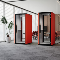 Cabine de bureau modulaire insonorisée et amovible pour réunions, travail privé et espaces ouverts, avec isolation phonique et suppression du bruit