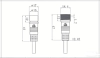 Connecteurs mâles/femelles étanches personnalisables en cuivre avec câble, 2 à 5 broches, 110 V/250 V, pour applications FPC extérieures, 8 mm, 12 mm, 16 mm