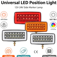 12V/24V Lichtleiter-LED-LKW-Rücknebelleuchte, Sequentielle Stroboskop-Blinkleuchte Blinkende Dual-Mode-Sicherheitslampe