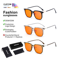 Gafas de Computadora TR90 con Lentes Rojas y Ámbar, Personalizables con Logotipo OEM ODM, para Hombres, Mujeres y Jóvenes, con Protección Contra la Luz Azul