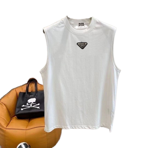 Débardeur Homme en Coton Tricoté Respirant PR Summer avec Emblème Triangle – Gilet Décontracté Sans Manches - Product Image 2