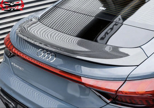 Sợi Carbon cơ thể Kit cho Audi <span class=keywords><strong>RS</strong></span> / <span class=keywords><strong>E</strong></span>-Tron GT phía trước Bumper Lip Side váy phía sau Bumper khuếch tán phía sau cánh Spoiler phía trước cánh - Product Image 5