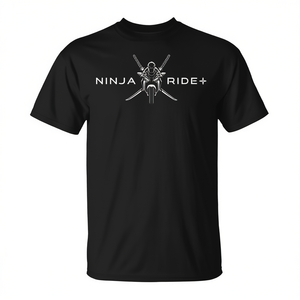 Camiseta Ninja Ride Plus negra con estampado de motocicleta deportiva para hombre - Product Image 2