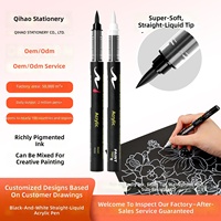 Marqueur de peinture acrylique à pointe souple noir et blanc Flysea FS-4901 pour le remplissage direct transocéanique, idéal pour le journaling, les mises en évidence, les cartes artistiques, le dessin et le bricolage