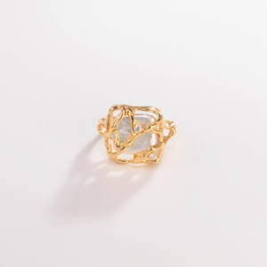 Anillo de Circonita Azul con Textura de Plata de Ley 925, Chapado en Oro de 18K, Joyería Fina de Moda para Chicas - Product Image 6