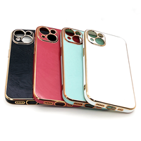 Nouvelle coque élégante en TPU souple pour Iphone 13, 14 Pro Max, cadre plaqué or brillant, étui de téléphone