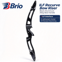 Poignée de tir à l'arc recurve pour le tir de compétition, interface universelle ILF, 25 pouces, usinée CNC, en aluminium aéronautique monobloc