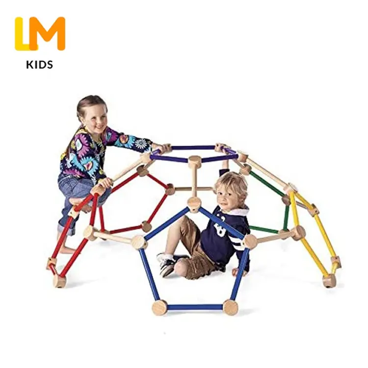 LM CRIANÇAS crianças cúpula de madeira Brinquedos Da Criança Escalada escalador de Estruturas de Jogo Ao Ar Livre Indoor Dome móveis montessori