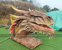 Parc Décoration Réaliste Animatronic Dragon Modèle Dragon Tête Statue Usine Sur Mesure