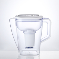Bluetech Azalea Handmatige Draagbare Plastic Waterfilterkan 2.4L voor Auto, Buiten, Huishoudelijk & Hotelgebruik, Mineraal Alkalisch Water