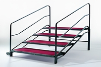 Scène mobile portable en alliage d'aluminium pour l'extérieur, design pliable pour événements, concerts, mariages et présentoirs de structures.