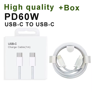 Câble de charge rapide USB-C vers USB-C 60W PD Type C pour Apple iPhone 17 16 15 Pro Max <span class=keywords><strong>Samsung</strong></span> S24 S23 - Product Image 1
