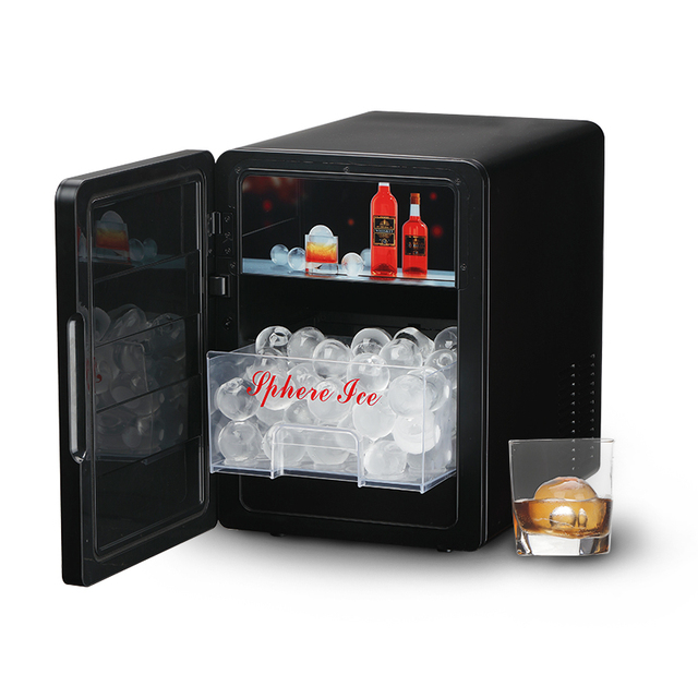 Stainless Steel 10Kgs/24H Sphere Ice Maker Machine Countertop Round Ice Machine Ball Ice Cube Maker Cocktails Bourbon