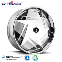 Jantes forgées sur mesure CF, polies, 18-28 pouces, design à fond profond, en alliage d'aluminium pour voitures particulières, garantie 5 ans