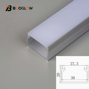 โปรไฟล์อะลูมิเนียมสำหรับติดตั้งไฟ LED แบบปรับแต่งได้ รุ่น New Trend 30*20 สำหรับพื้นห้องครัว ผนัง และรถยนต์ พร้อมช่องใส่แถบไฟ LED - Product Image 2