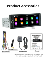 Lecteur DVD de voiture pour tableau de bord, Android 13, écran tactile IPS de 6,86 pouces, autoradio 1 Din, navigation GPS, écran de voiture