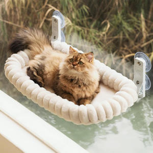 Lit <span class=keywords><strong>de</strong></span> fenêtre pour chat moderne, solide, lavable, amovible, durable, avec doubles ventouses, facile à installer, coussin en coton doux, hamac <span class=keywords><strong>de</strong></span> fenêtre - Product Image 3
