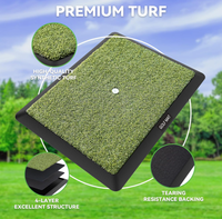Tapis de golf gazon artificiel intérieur extérieur entraînement de golf frapper tapis d'écaillage balançoire cadeaux de golf pour hommes femmes avec 3 remplaçables