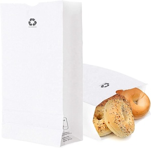 Sac en papier kraft jetable écologique personnalisé résistant aux graisses pour fast-food à emporter emballage SOS 12 blanc avec logo pour les pizzas et les déjeuners - Product Image 6