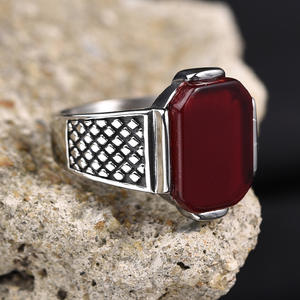 Мужские женские кольца высокого качества из нержавеющей стали агат кольцо классический стиль драгоценный камень Обручальное Кольцо Различные стили доступны - Product Image 5