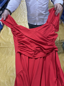 CN8072 Abiti Taglie Forti da Donna Casual Estivi Eleganti con Scollo a V Linea ad A Lunghezza <span class=keywords><strong>Midi</strong></span> per Feste di Compleanno e Club 2026 - Product Image 3