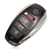 Coque de clé de voiture à distance en ABS noir de haute qualité avec 4 boutons, petite coque de protection pour clés VW Touareg 2010-2018
