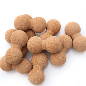TIANLEICORK Factory Wholesale High Quality Natural Cork Massage Exercise Equipment Peanut Yoga Ball Physiotherapy Products