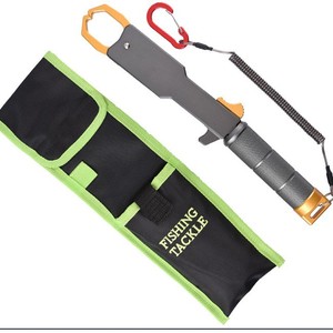 Pince de pêche en alliage d'aluminium K11, contrôleur de poisson gris avec mousqueton et étui pour matériel de pêche - Product Image 1