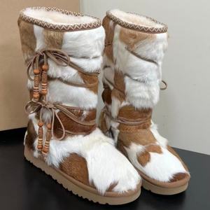 Botas de Nieve para Mujer, a la Moda, de Diseño Personalizado, Impermeables, de Lana, Cálidas, para Otoño e Invierno, de Alta Calidad, Tendencia en Botas para Dama - Product Image 2